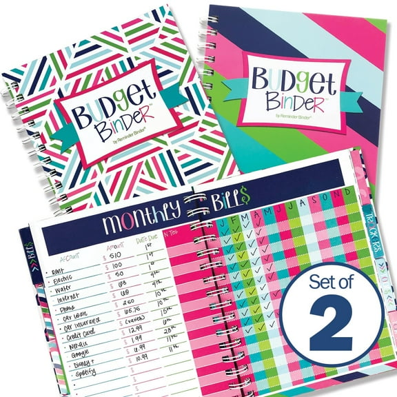 Budget Binder™ 2-Pack – Money Organizer, Expense Tracker & Bill Planner for Couples | 12-Month Undated Finance Journal with Stickers
