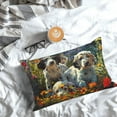 thumbnail image 5 of Naloa Sunflower Field Spotted Dog Pillow Covers, Throw Pillow Case Cushion Covers,Cushion for Bedroom,Couch,Home-16"x24", 5 of 6