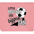 thumbnail image 3 of Inktastic Little Brother and Biggest Fan Soccer Player Baby Bandana Bib, 3 of 4