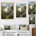 thumbnail image 4 of Designart "Meadow Buck in White Peaks" Animals Canvas Wall Art - Traditional White Goat Entryway Wall Art Print, 4 of 6