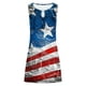 thumbnail image 5 of ICHUANYI Clearance Women's Summer Casual Tank Top Dress Independence Day Printed Dress(Blue, S) ICHUANYI WER2023081113164, 5 of 5