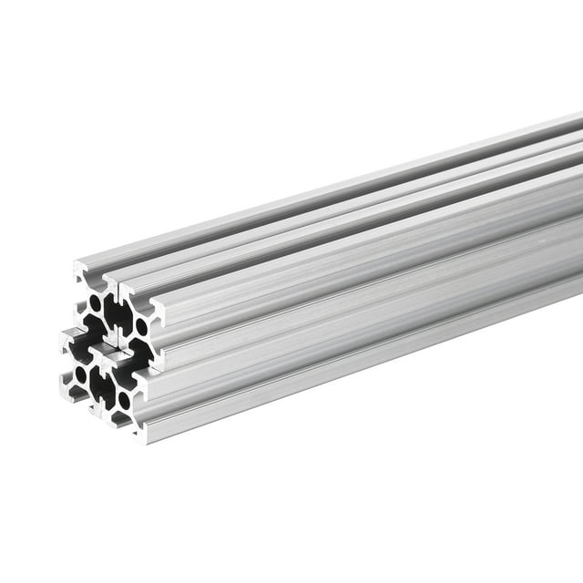 Unique Bargains 2020 T Slot Aluminum Extrusion 100mm(3.9 Inch) Silver for 3D Printer Laser Engraving Machine 4 Pcs