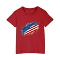 thumbnail image 5 of GERsome Unisex Kids American Flag T Shirts Boys Girls 4th of July Patriotic Tops Cotton Crewneck Short Sleeve USA Graphic Shirts Loose Fit Summer Tee, Sizes 4-5 Years, 5 of 6