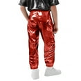 thumbnail image 5 of Odeerbi 3-16 Years Kids Boys Girls Metallic Shiny Sparkly Dance Pants Workout Athletic Sports Jogger Pants Performance Clothes Elastic Waist Joggers, 5 of 5