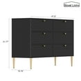 thumbnail image 2 of Boyel Living 6 Drawer Dresser for Bedroom, Green 6 Chest of Drawers Storage Cabinet Wood Dresser for Closet for Living Room, Bedroom, 2 of 10