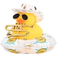 thumbnail image 1 of Car Duck Ornament Dashboard Decorations for Car Rubber Duck Accessories with Hat Necklace Swim Ring Musical Instruments F, 1 of 6