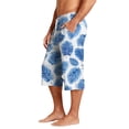 thumbnail image 5 of Mens Swim Trunks Men's Casual Resort Hawaiian Print Drawstring Cropped Capri Pants Summer Beach Swim Trunks with Elastic Waist Quick-Dry Shorts for Vacation Travel Sky Blue XL, 5 of 9