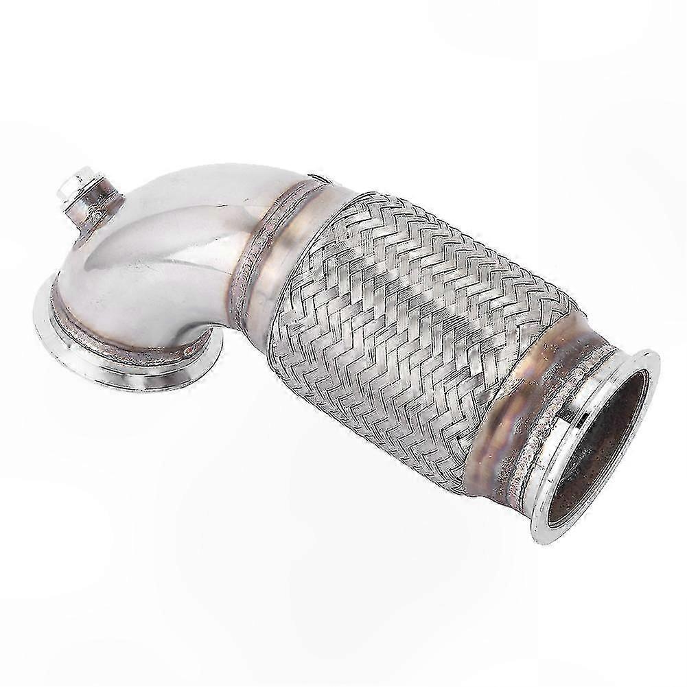 3-Inch Steel V-Band Downpipe with 90-Degree Flex Bellow, Oxygen Sensor ...