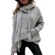 thumbnail image 1 of Sudadera con capucha para mujer, sudadera con capucha de manga larga, jersey de punto, jersey de cuello alto de gran tamaño para mujer, jersey de punto elegante para otoño e invierno (XL), 1 of 6