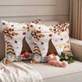 thumbnail image 2 of Fall Gnomes Outdoor Waterproof Pillow Covers, Thanksgiving Maple Leaf Grey Wood Grain Decorative Square Throw Pillowcase Sofa Cushion Sham for Patio/Couch/Chair, 20"x20" 2 Pack, 2 of 8