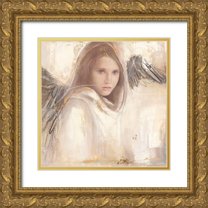 Amrhein, Elvira 12x12 Gold Ornate Wood Framed with Double Matting Museum Art Print Titled - L ange rebelle