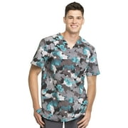 Cherokee Infinity Men Scrubs Top, V-Neck, CK902, M, Texture Power