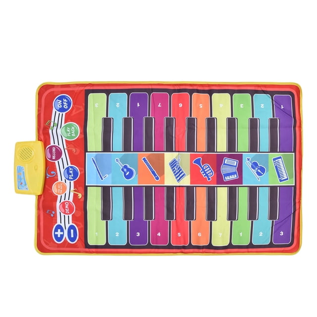 Manta de Piano para niños, iluminación para bebé, Piano, música, juego de sonido, Pedal, manta de PianoCP4954