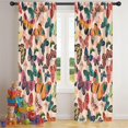 thumbnail image 5 of Blackout Kids Curtains,Beige Butterfly Colorful Pattern Childrens Insulated Curtains Set Of 2,Bedroom Essentials,Toddler Room Decor 42"x84", 5 of 5