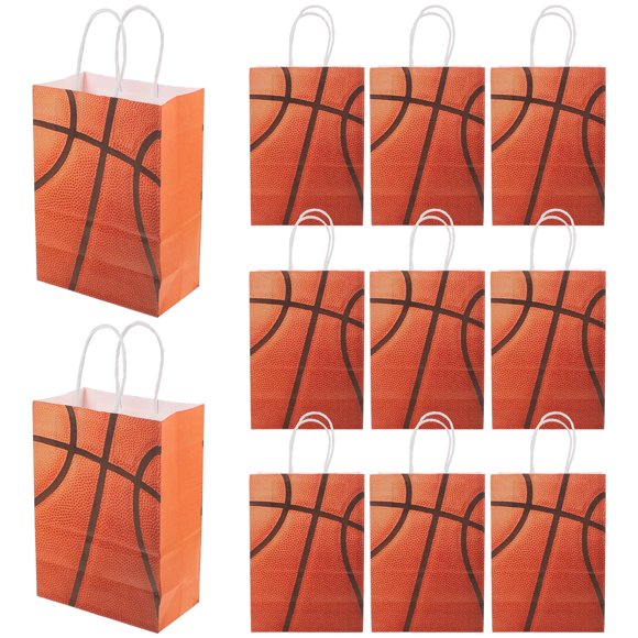 FENGGUIQU 24Ud Bolsas Para Regalo De Papel Con Asas Para Fiesta De Baloncesto Y Deportes