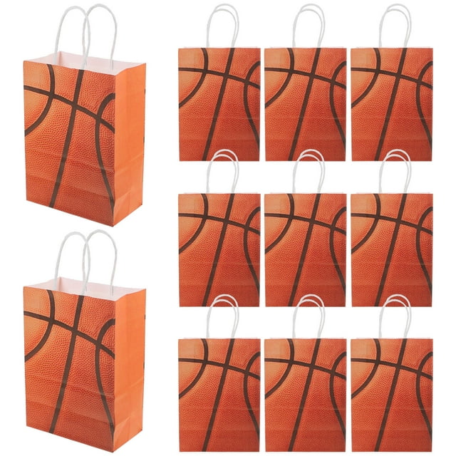FENGGUIQU 24Ud Bolsas Para Regalo De Papel Con Asas Para Fiesta De Baloncesto Y Deportes