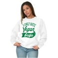 thumbnail image 4 of Date Vegan Boy Vegetarian Healthy Women Plus Size Crewneck Sweatshirt Brisco Brands 2X, 4 of 5