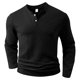 thumbnail image 5 of pstuiky mangas largas para hombre, Sudadera con capucha y cuello redondo de manga larga de color liso para hombre camisetas de hombre m, 5 of 6