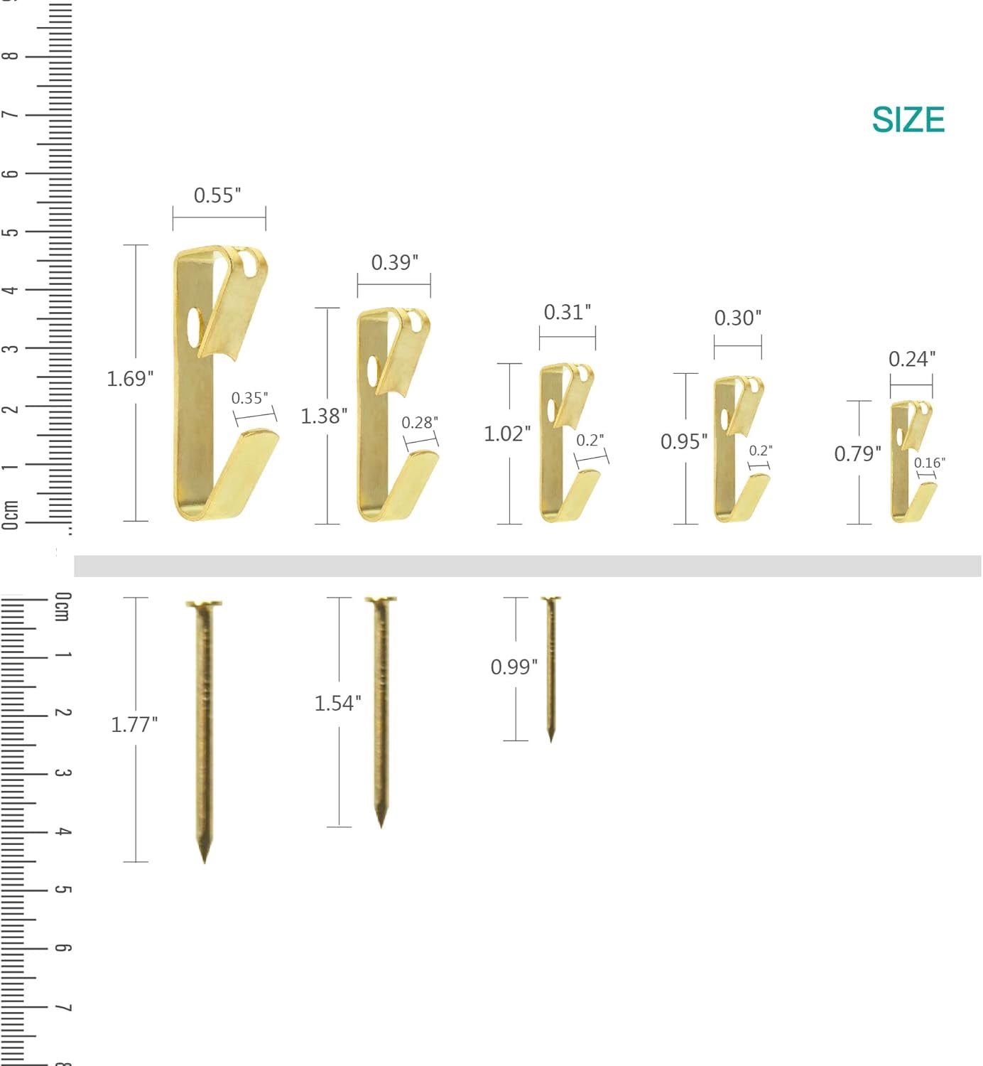 Picture Hanging Kit, Heavy Duty Picture Hangers, Picture Hanging Hooks, Hardware for Picture Frame, Painting, Portraits, Mirror