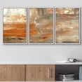 thumbnail image 2 of wall26 Framed Canvas Print Wall Art Set Gray &amp; Orange Paint Smudge Strokes Abstract Shapes Illustrations Modern Art Bohemian Multicolor Ultra for Living Room, Bedroom, Office - 16"x24"x, 2 of 5