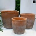 thumbnail image 2 of Urban Trends Collection Ceramic Short Wide Round Flower Pot, Set of 3, 2 of 5
