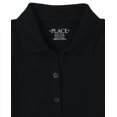 thumbnail image 2 of Vestido tipo polo de manga corta para niñas de The Children's Place, negro, 2 of 4