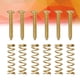 thumbnail image 5 of Paquete de 6 tornillos de pastilla de bobina simple para guitarra eléctrica con resortes (dorado), 5 of 5