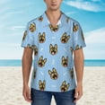 thumbnail image 4 of Balery German Shepherd Puppy Print Men's Hawaiian Shirts Short Sleeve Beach Shirt Relaxed Fit Vacation Button Down Shirts-3X-Large, 4 of 9