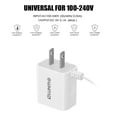 thumbnail image 3 of Chargers for Coolpad Legacy 5G - Luxmo 10W/2.1A High Power Fast Charging Type-C Car Charger and Wall Charger (Extra USB Port, Built-in Smart IC Chip), USB Cables and Atom Wipe - White, 3 of 8
