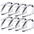 thumbnail image 1 of Pinzas flexibles para manteles, pinzas de acero inoxidable de alta calidad para mesas de hasta 3 cm, diseño de estructura triangular fácil de usar para diversas funciones en exteriores e interiores, 1 of 5