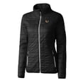 thumbnail image 2 of Women's Cutter & Buck Black Miami Hurricanes Rainier Eco Insulated Puffer Full-Zip Jacket, 2 of 3
