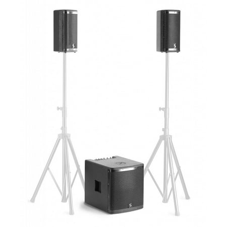 Stagg Model SWS2800D21B Portable 1400 Watt PA Set with Subwoofer and DSP