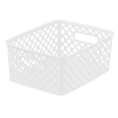 white decorative baskets