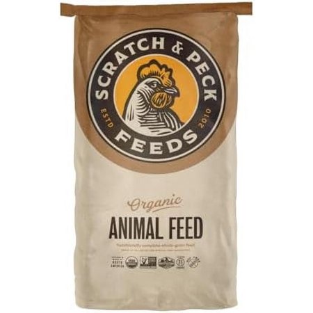 Whole Grain Mash + Corn Sheep Feed - 40 lbs Bag - Soy-Free - 15% Protein, Certified Organic and Non-GMO Project Verified Sheep Food