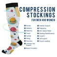 thumbnail image 2 of FORMRS Womens Knee High Socks Casual Long Thick Travel Daily Wear, 2 Pairs, Bubbles Hamburger, 2 of 6