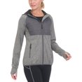thumbnail image 2 of Little Donkey Andy Women's Lightweight Thermal Running Jacket Hybrid Quilted Full Zip Golf Jacket with Hood Gray Heather XS, 2 of 7