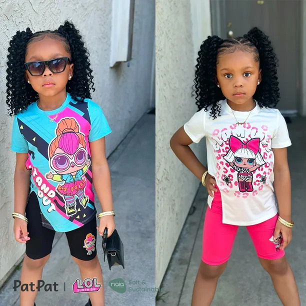 Patpat Lol Surprise Toddler Girls Graphic Tee With Legging Pants Short Sleeves Outfits Sets Clothes Gifts Sizes 3 10t Other