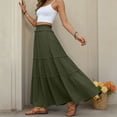 thumbnail image 5 of HomeGardon Maxi Skirts for Women Summer Casual Tiered Maxi Skirt Without Pockets Elastic Waist Flowy Pleated Long Skirt, 5 of 6