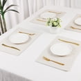 thumbnail image 6 of REGALWOVEN Placemats Set of 6 Polyester Placemats for Kitchen Dining Table Decor Heat Resistant Table Placemats Table Mat Beige 18*12in, 6 of 6