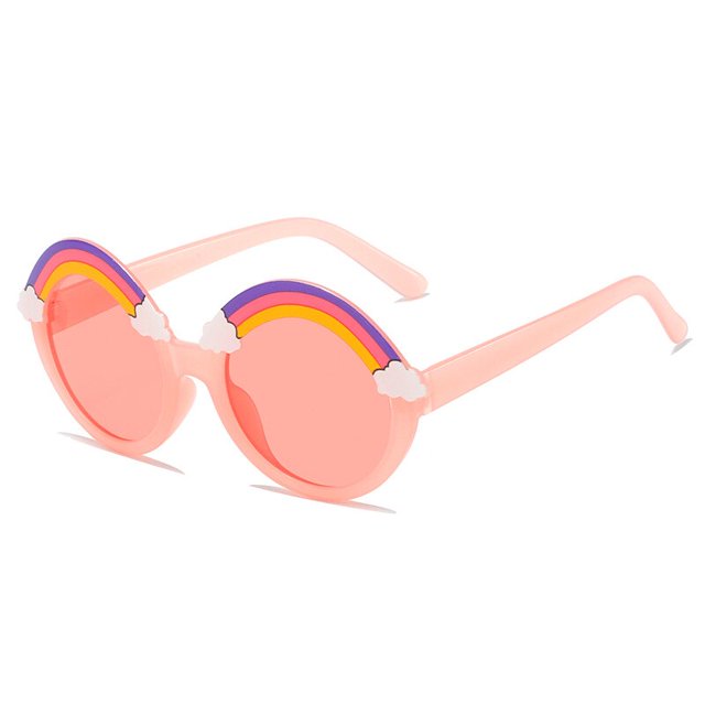 Gafas de sol con montura redonda para niños y niñas, lentes de sol con personalidad a la moda para fiesta, protección UV qiuyongming unisex