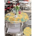 thumbnail image 6 of Outdoor Tablecloth with Umbrella Hole Zipper Fall Floral Round Tablecloth 54" Waterproof Outside Table Cloth Farmhouse Orange Flowers Leaves Ethnic Patio Table Cover Tablecloths for Picnic Party, 6 of 8