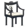 thumbnail image 1 of Casa de muñecas en miniatura Escala 1:12 silla Sirene gris Eileen # P7036 Platinum Collection 717425070364, 1 of 1