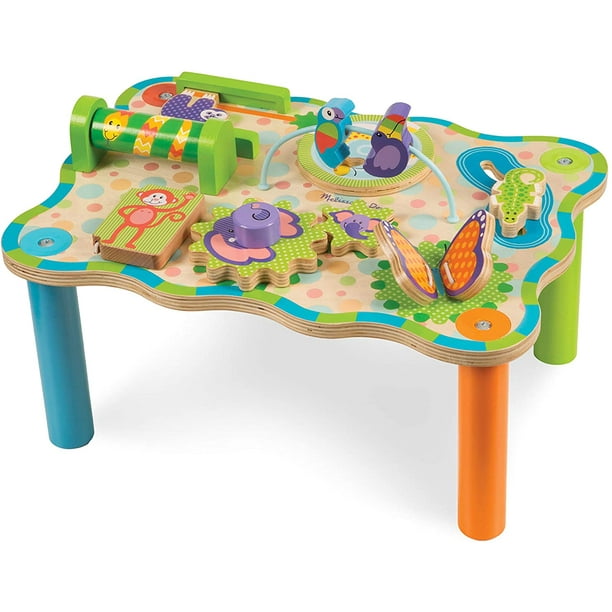 Mesa de Actividades de la Selva Melissa & Doug con 8 Actividades Madera Infantil