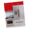 thumbnail image 2 of Kit de cocina moderno con pilas, de cocina con luces de sonido , rojo tal se describe, 2 of 8