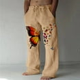 thumbnail image 2 of WEAIXIMIUNG Pantalon de Planche à Neige Homme Mode Décontractée Pantalon en Lin Imprimé avec Poches Pantalon à Lacets Pantalon Grande Taille, 2 of 7