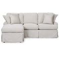 thumbnail image 5 of Sunset Trading Horizon Fabric Slipcover Reversible Chaise Sleeper Sofa in Gray, 5 of 7
