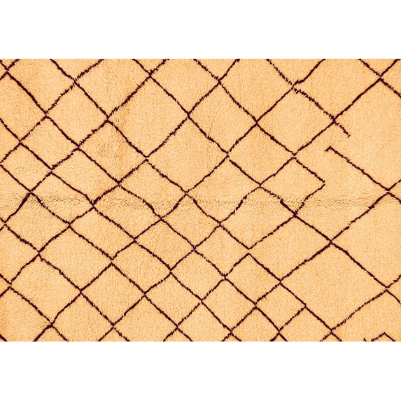 Ahgly Company Indoor Rectangle Solid Orange Modern Area Rugs, 4' x 6'