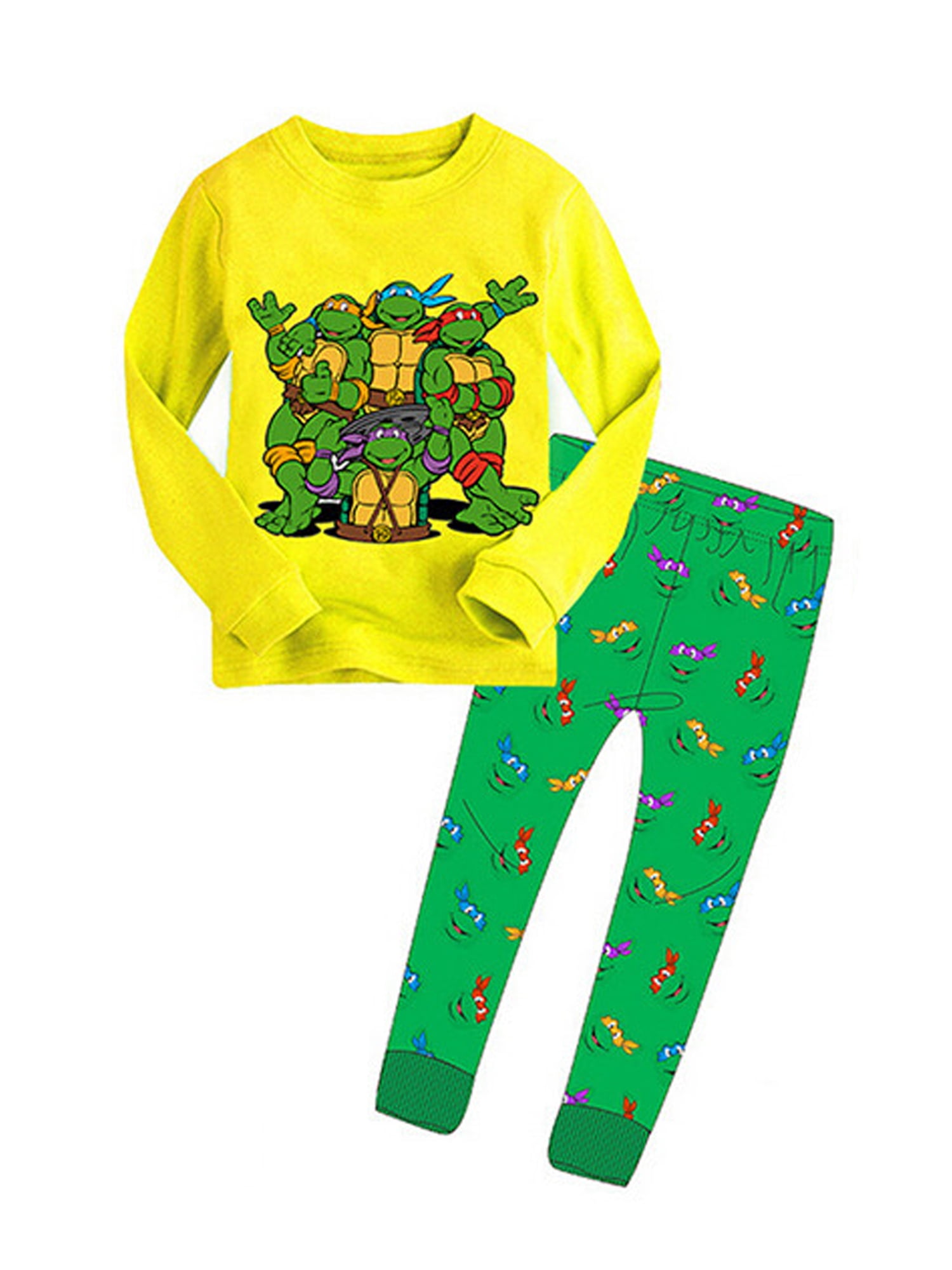 Bmnmsl Boy Mutant Ninja Turtles Nightwear, 2pc Pajamas Set