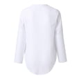 thumbnail image 4 of Jovati Women's Tops White Zipper Button Long Sleeve Loose Chiffon Shirt Clothing, 4 of 6