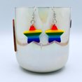 thumbnail image 3 of Pride Earrings Women - Rainbow Earrings - Rainbow Jewelry - Gay Pride Jewelry (The Rainbow Star), 3 of 8